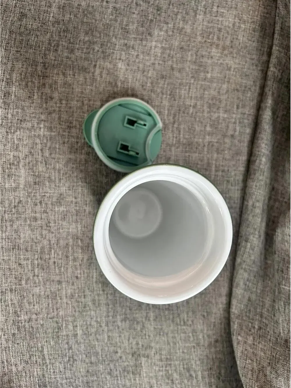 Sunday Morning Ceramic Travel Mug With Lid 18 Oz Green Happy Face Flowers Smile